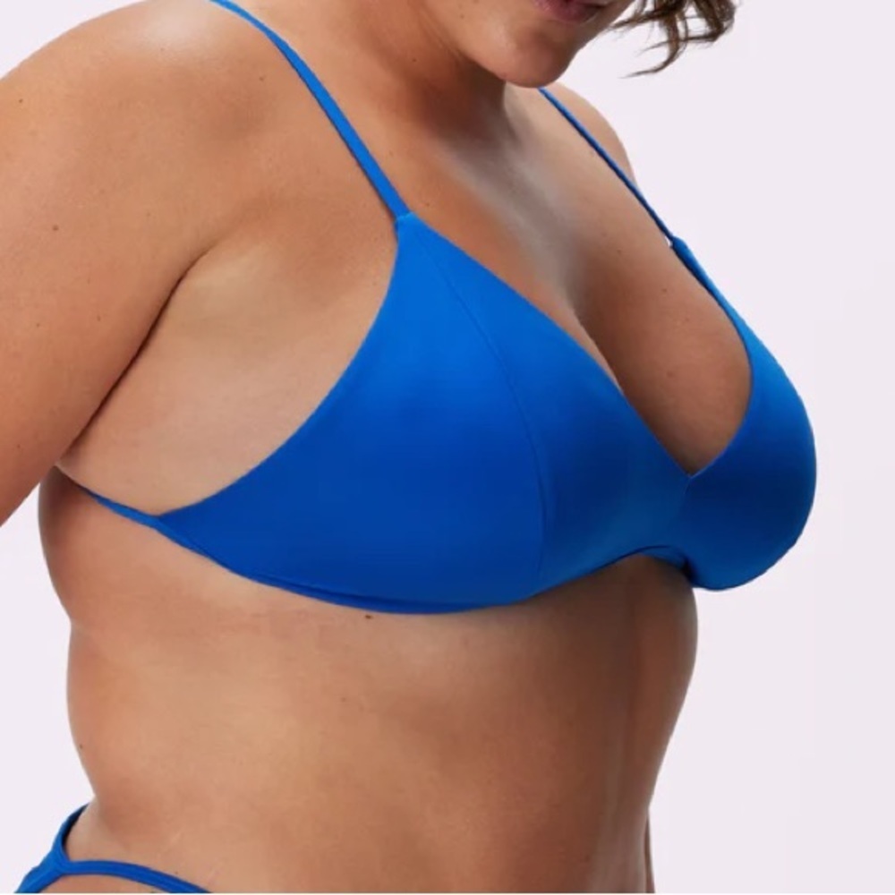 Parade Blue  Triangle Bikini Top - Picture 2 of 7